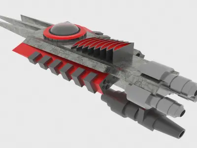 Antonov An-300 Spaceship  Low-poly 3D model