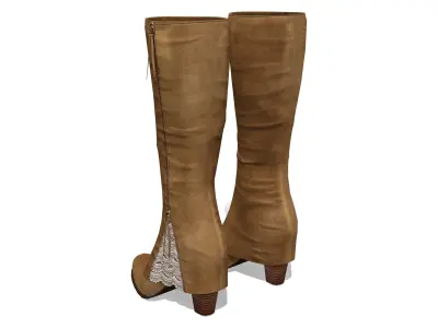 Lace Effect Old Gringo Boots Low-poly 3D model