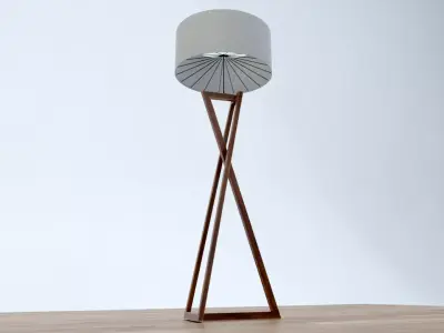 Lamp with Flooring Low-poly 3D model