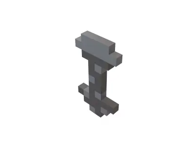 Voxel Tie v1 002 Low-poly 3D model