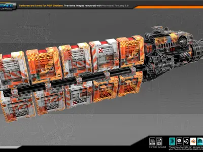 FEDERATION Freighter GB2 Low-poly 3D model