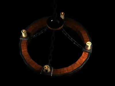 Free Old chandelier Free low-poly 3D model