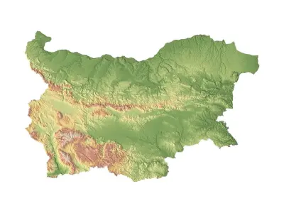 Bulgaria Terrain 3D Map 3D model