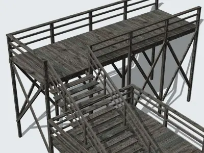 Dock 05 Low-poly 3D model