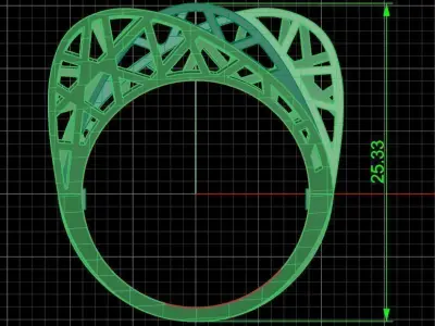 Jewelry ring 350 3D print model