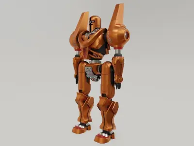 Mecha Giant Robot Anime - Robo Gigante Low-poly 3D model