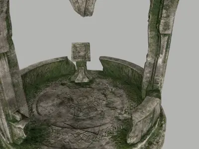 old temple  Low-poly 3D model
