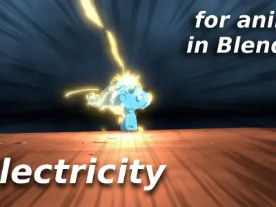 For Anime in Blender - Electricity 3D model