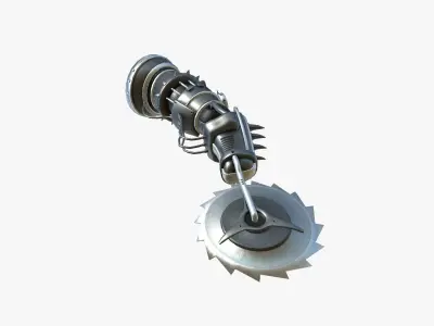 Robotic Arm A01 Dark Steel - Character Design SciFi Low-poly 3D model