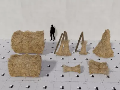 Hay and Haystacks - Volume 2 Low-poly 3D model