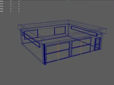 Two door garage 3D model