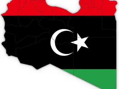 3D  Political Map of Libya  3D model