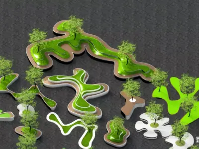 Modern Irregular Tree Pit 3D model