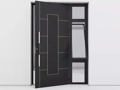 Aluminium door 280 3D model