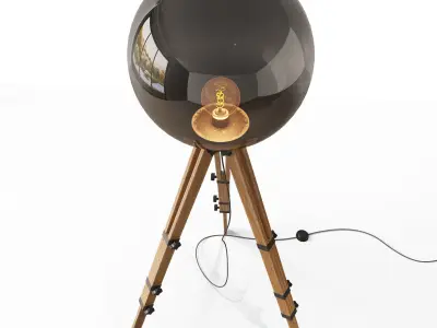 Tripod lamp floor 3D model
