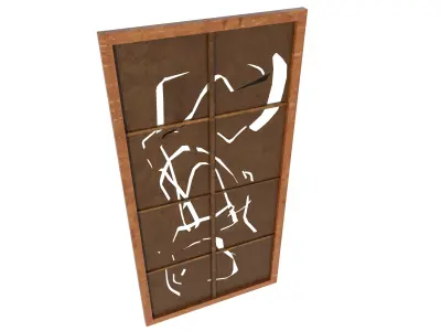 Ruins Wooden Door 3D model