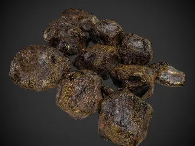 Stone Collection Low-poly 3D model