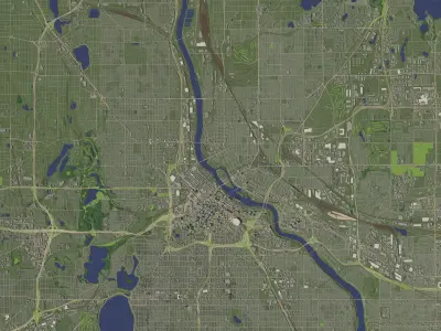 Minneapolis Minnesota USA - city and urban 3D model