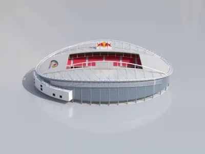 Red Bull Arena Leipzig Euro 2024 Low-poly 3D model