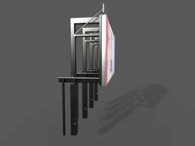 advertisement board Low-poly 3D model