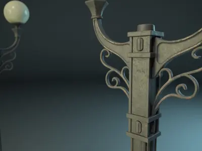 Street Lamp PBR Low-poly 3D model purchase