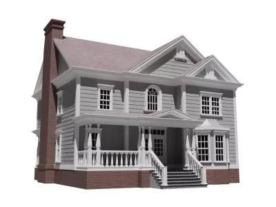 Classic American House 3D model