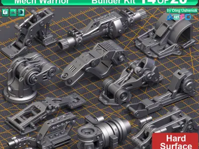 Mega Pack Hard Surface Kitbash 400 DETAILS 3D model