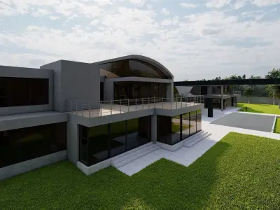 Casa Scene-villa-modern house 3D model 89