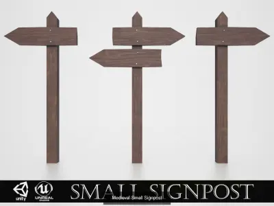 Medieval Street Signs 3D Model Pack