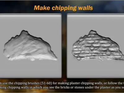 Wall Maker 120 ZBrush Brushes 3D model