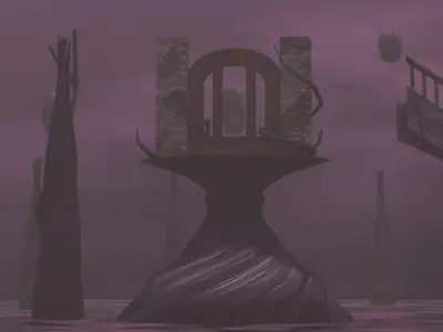 Vecna Mindscape - low poly scene Low-poly 3D model