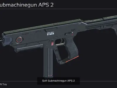 Scifi Submachinegun Collection 3D Model Pack