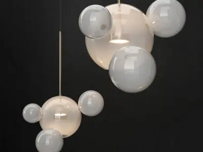 Chandelier Giopato and Coombes Bolle 4 lights 3D model