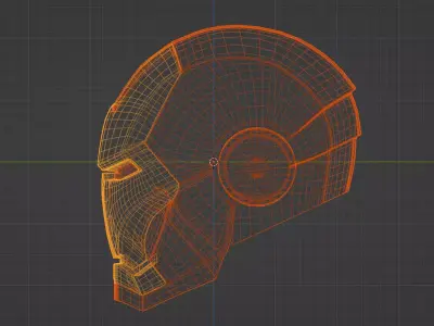 Iron Man Helmet Mark 3 - Battle Damaged - PBR Textures Low-poly 3D model