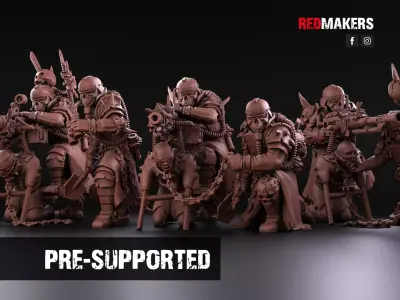 Renegade Death Division - Heavy Support Squad - Heretics 3D print model
