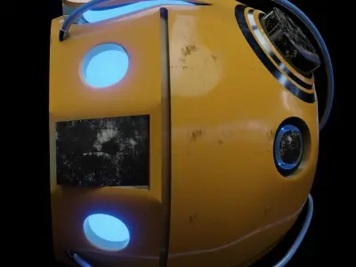 Futuristic Industrial Orb Drone  3D model