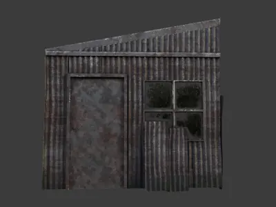 Denji House from ChainSawMan Anime 3D Model Lowpoly Low-poly 3D model