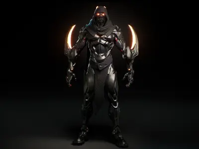 Robot 3 Low-poly 3D model