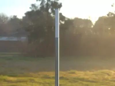 Galvanized Street Light 10 - 535mm - Low-poly 3D model