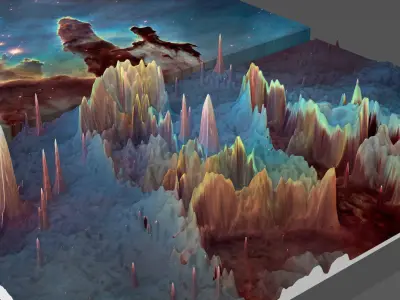 HUBBLE- EAGLE NEBULA- DEEP SKY OBJECT 3D SOFTWARE ANALYSIS 3D print model