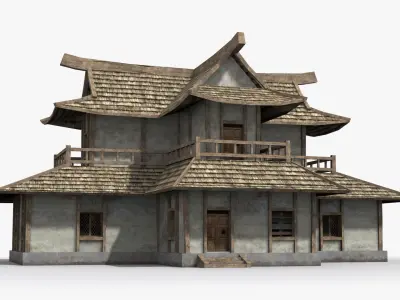 12 Ancient house Collection 3D Model Pack