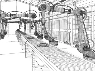  Industrial assembly line 