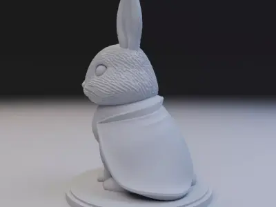 star bunny 3D print model