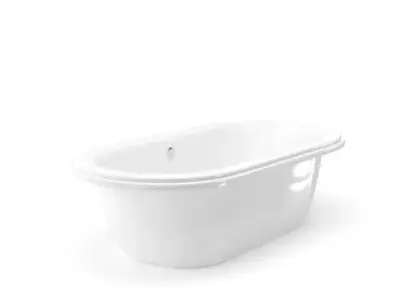 White Ceramic Bathtub 3D model purchase