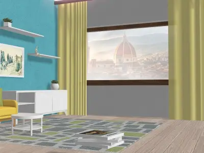 Walls with Windows Free 3D model