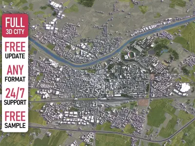 Empoli - 3D City Model Low-poly 3D model