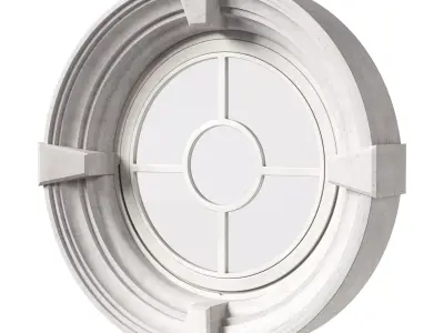 Classic Marble Circular Window 3D model