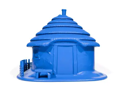 Medieval peasants house 3D print model