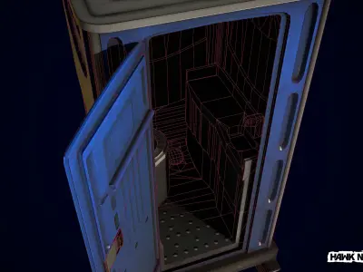 Portable Toilet Low-poly 3D model