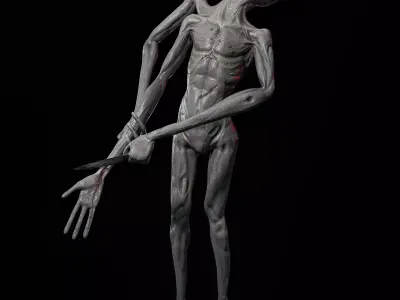 Humanoid Creature - Salvation Low-poly 3D model